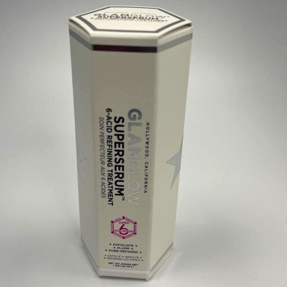 GlamGlow SuperSerum 6 Acid Refining Treatment 1.0 oz NEW IN BOX